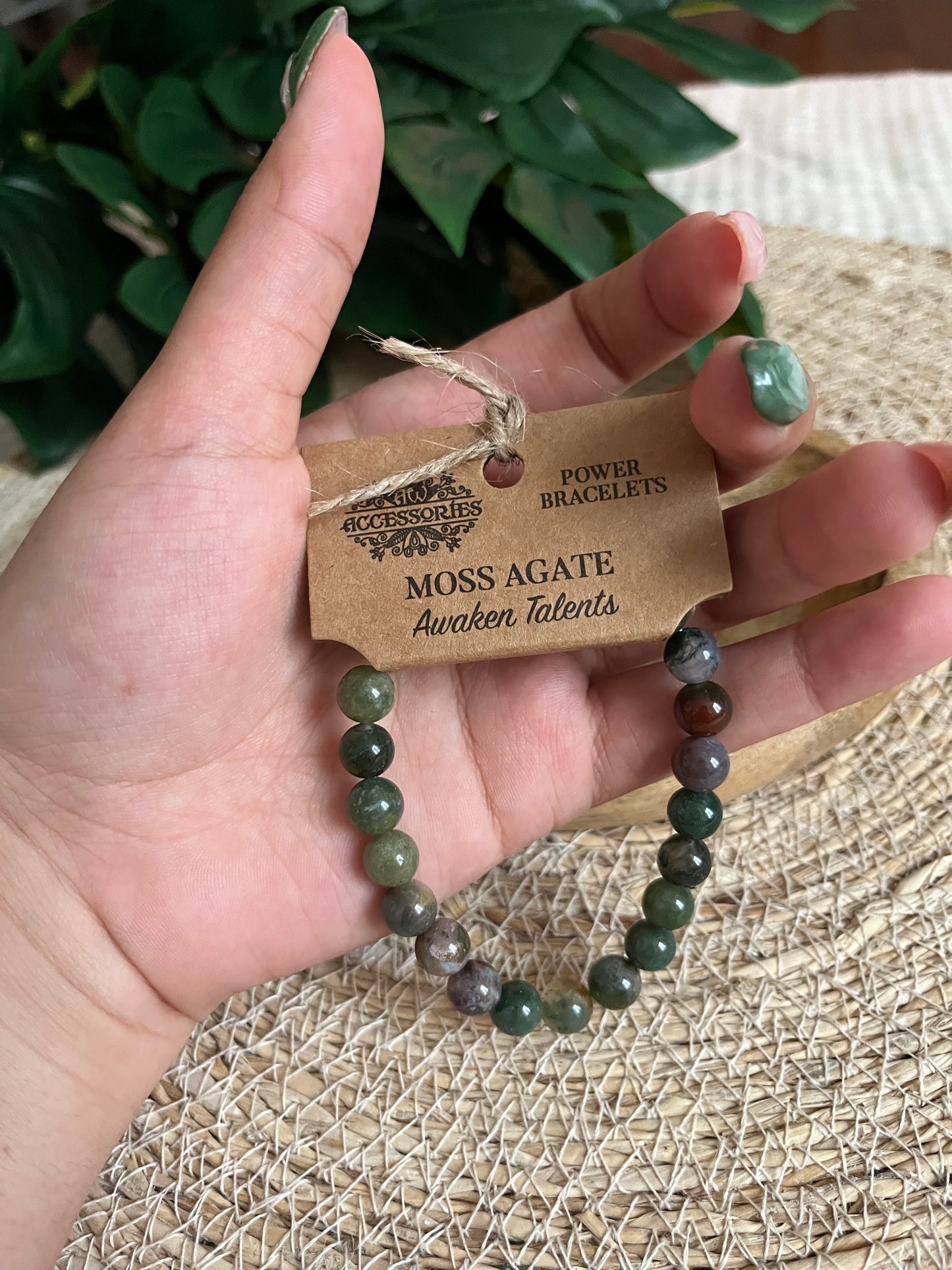 Bracelet Agate Mousse – Éveil des Talents