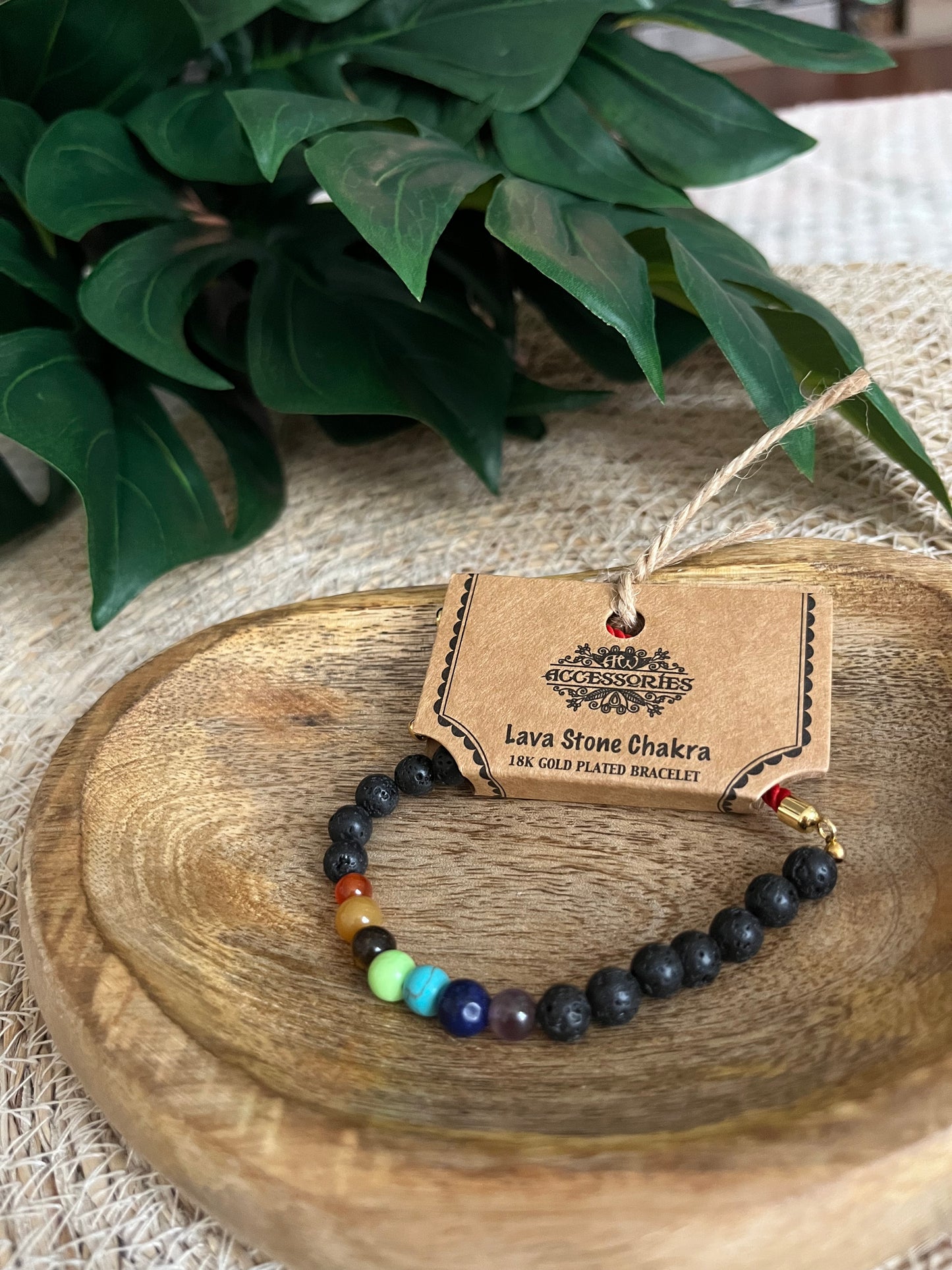 Bracelet Pierre de Lave & Chakras
