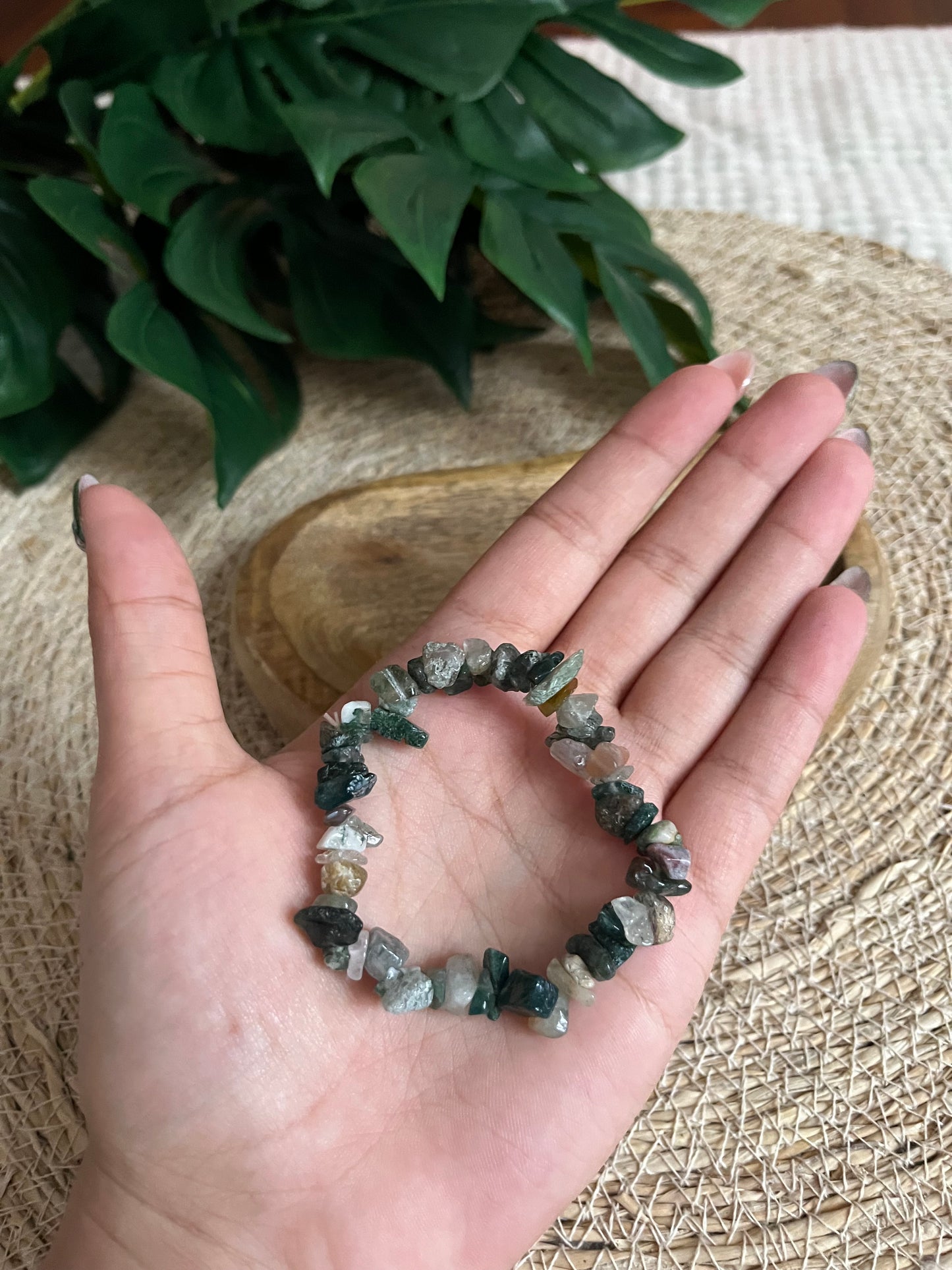 Bracelet en Agate Mousse – Croissance & Connexion à la Nature