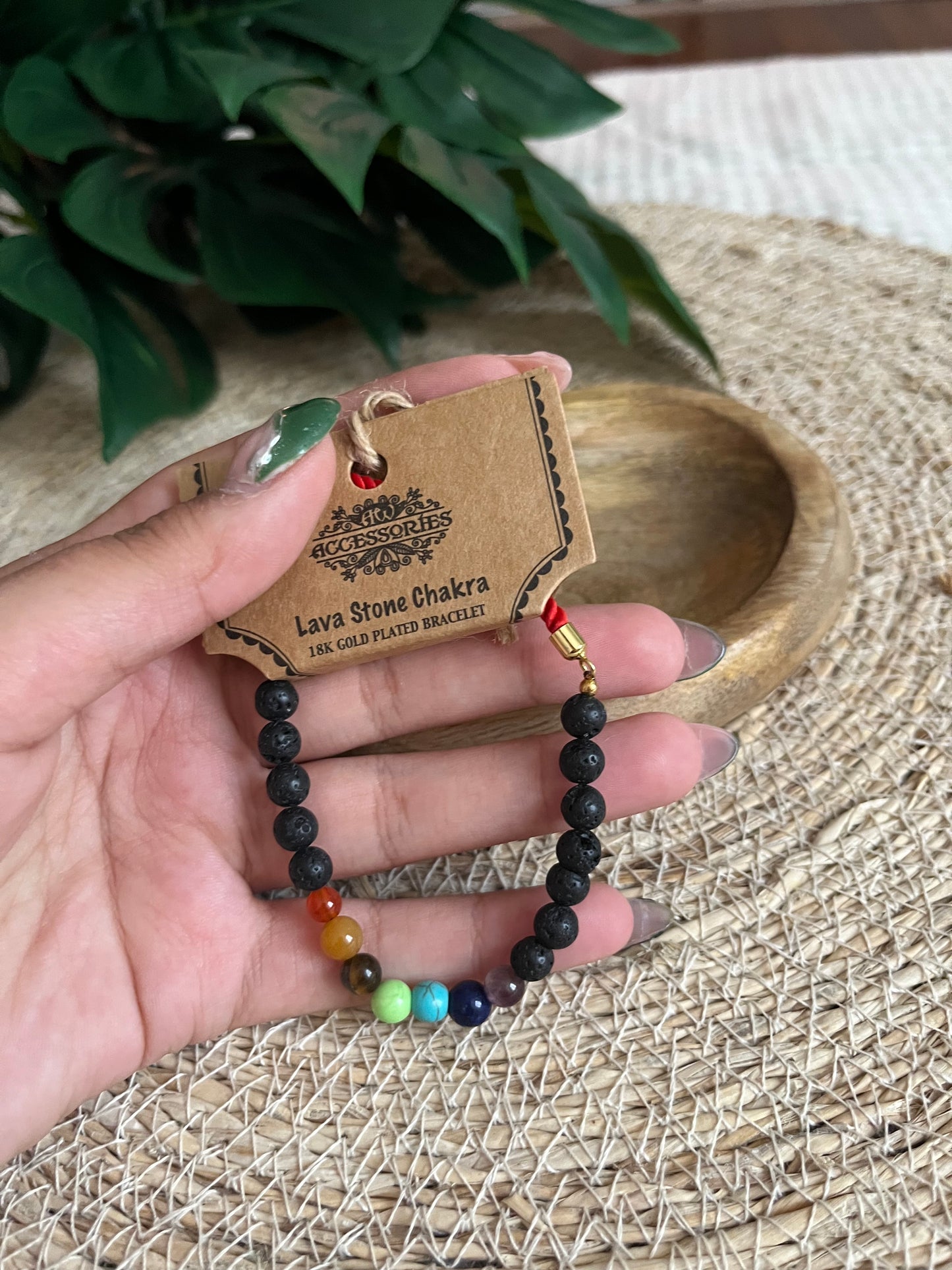 Bracelet Pierre de Lave & Chakras