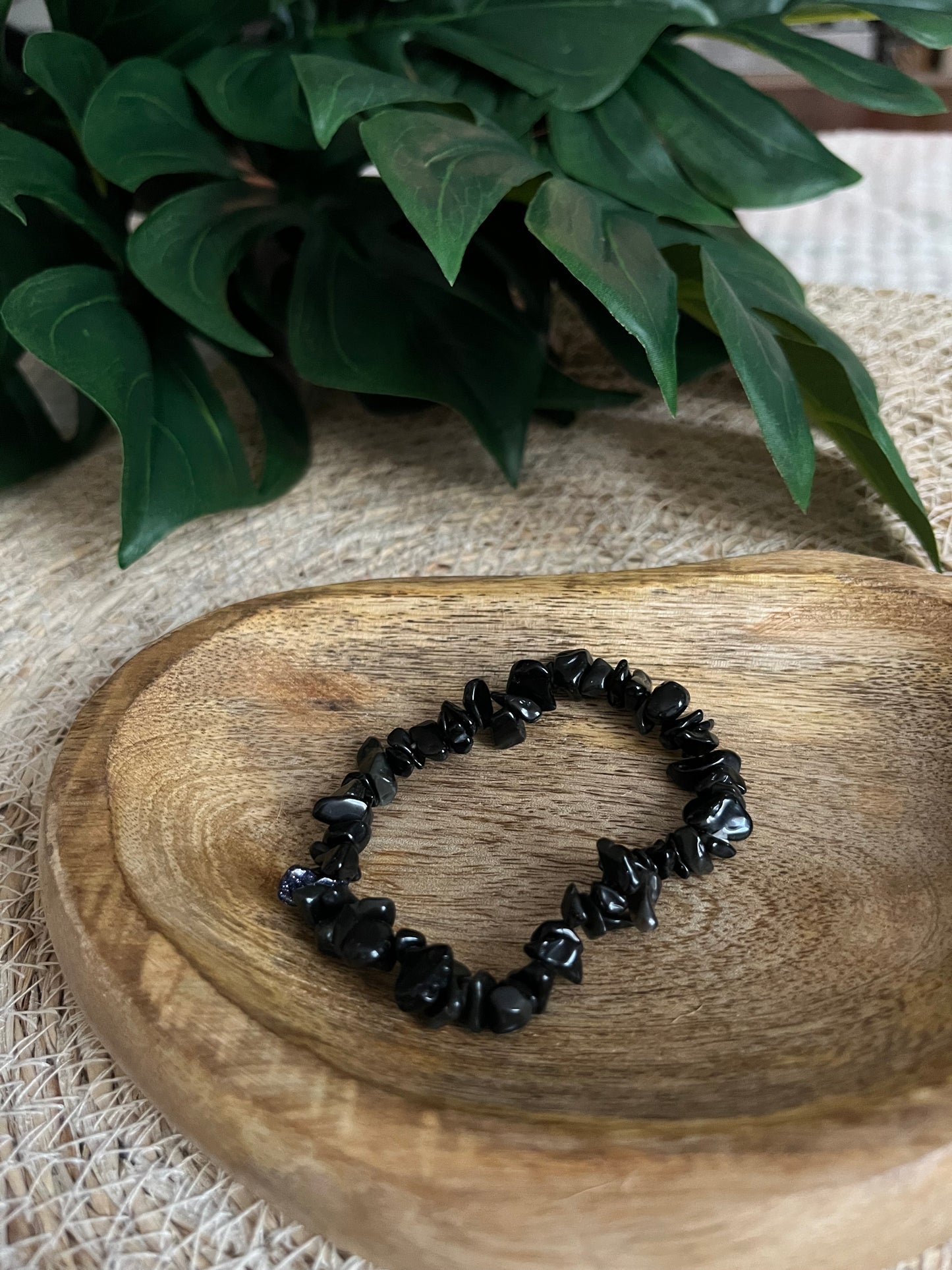 Bracelet en Obsidienne Noire – Protection & Force