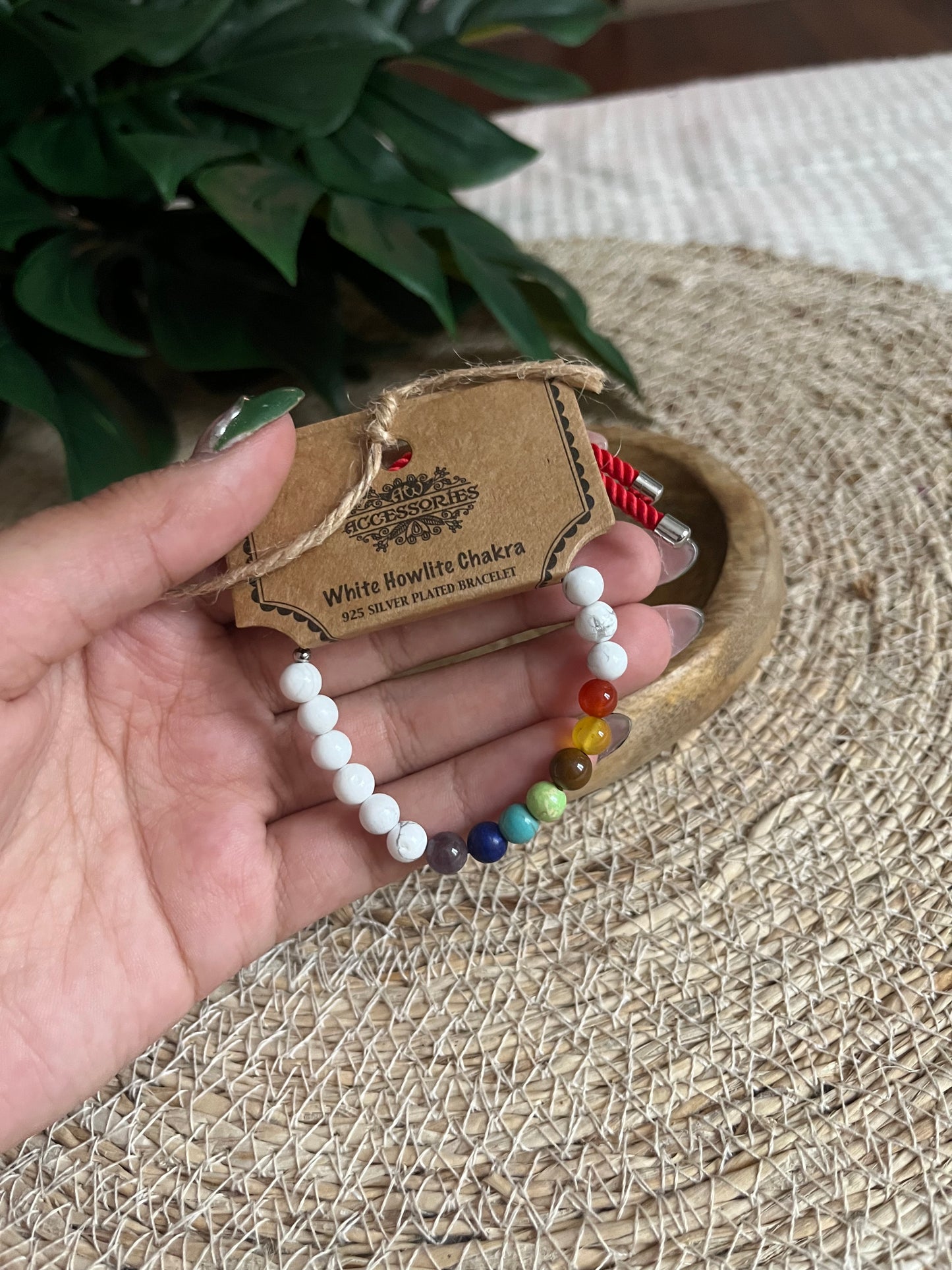 Bracelet Howlite Blanche & 7 Chakras