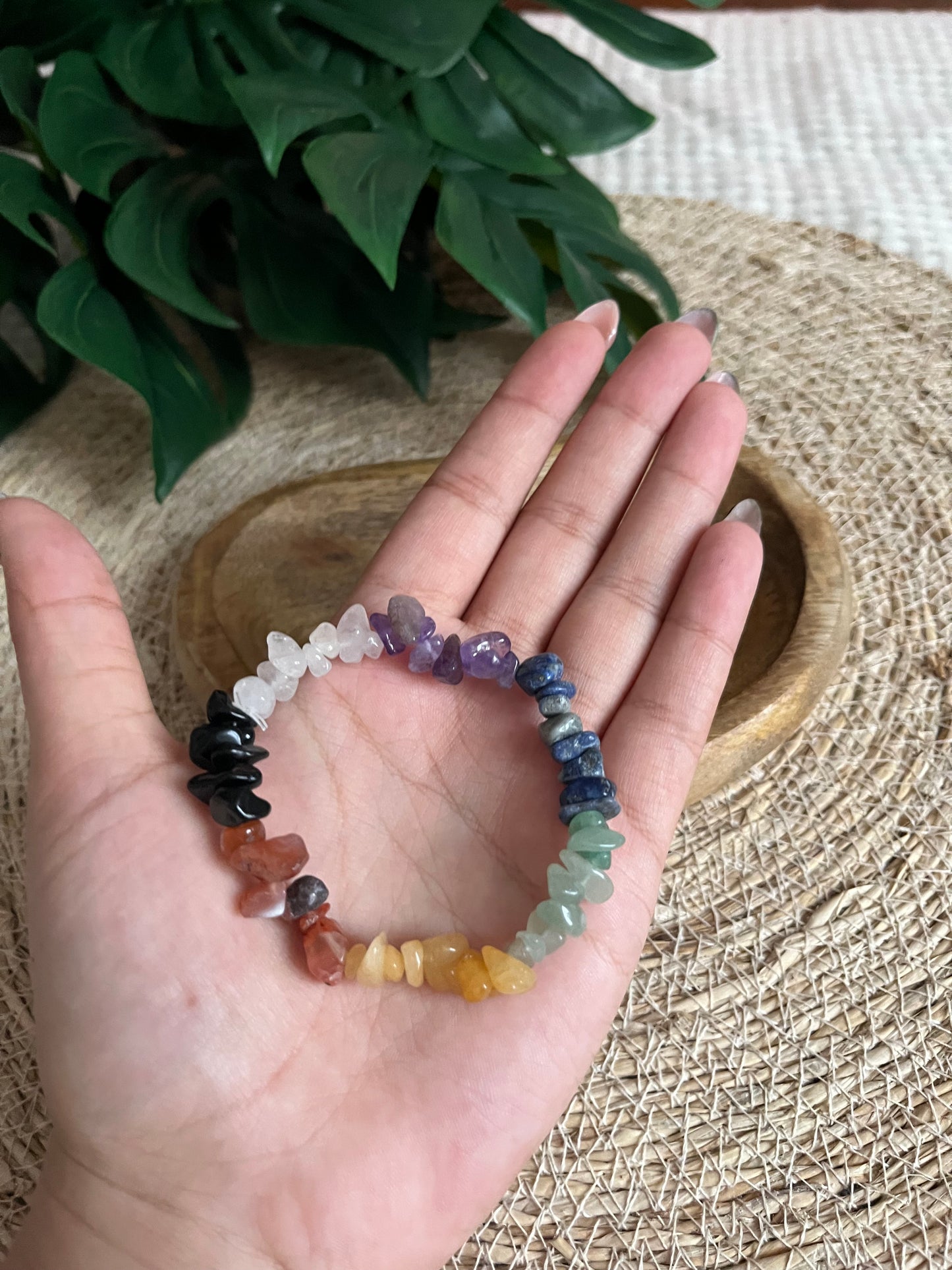 Bracelet 7 Chakras en Pierres Brutes – Harmonie Totale