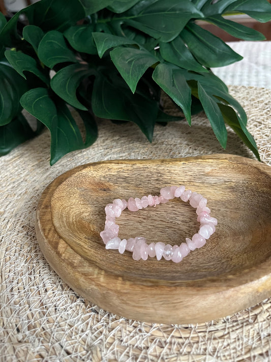 Bracelet en Quartz Rose – Amour Doux & Guérison Émotionnelle