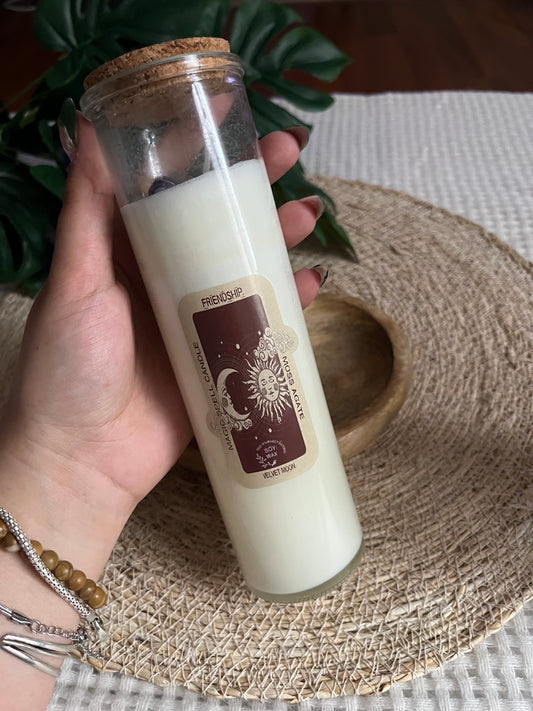 Bougie Magique “FRIENDSHIP” – Agate Mousse & Parfum Velvet Moon