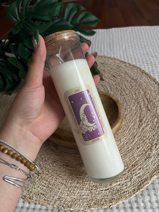 Bougie Magique “Love” – Quartz Rose & Jasmin