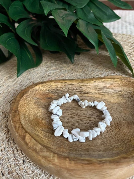 Bracelet en Howlite – Sérénité & Apaisement