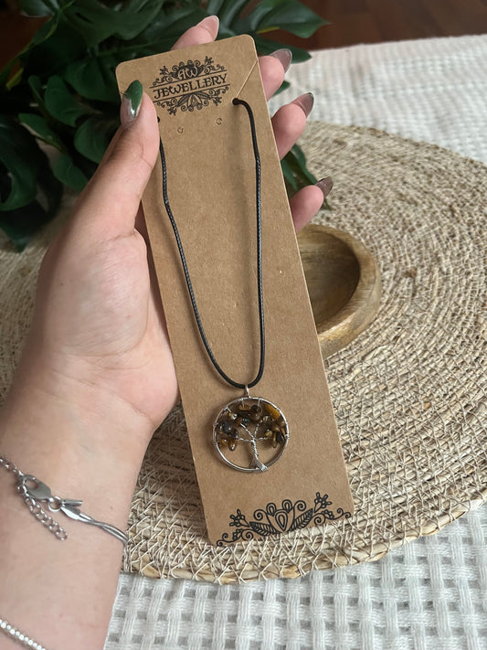 Collier Arbre de Vie – Œil de Tigre
